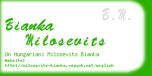 bianka milosevits business card